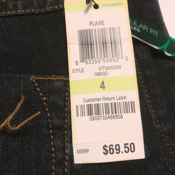 50% OFF! NWT $70 INC. Flare Jeans Sz 4 (28) LONG Inseam 33” Dark Wash - Picture 11 of 12